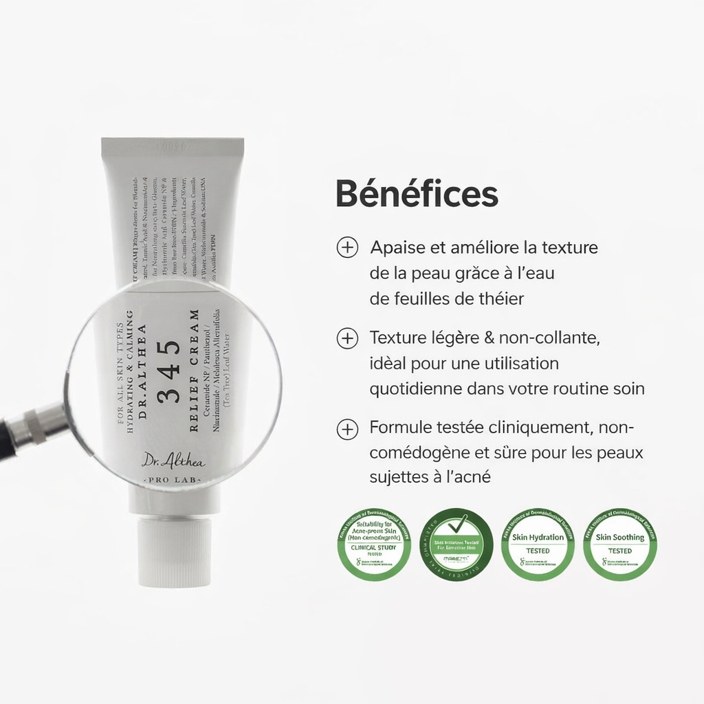 🇧🇯 Dr. Althea 345 Relief Cream™ – Apaise, Répare & Illumine Les Peaux Sensibles