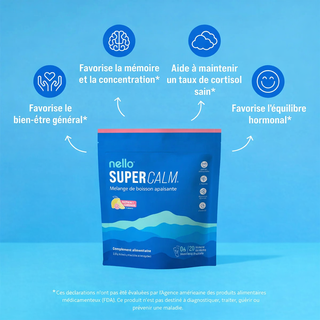 🇬🇦 SUPERCALM™ - Dites à Dieu au stress quotidien, ventre et visage gonflés