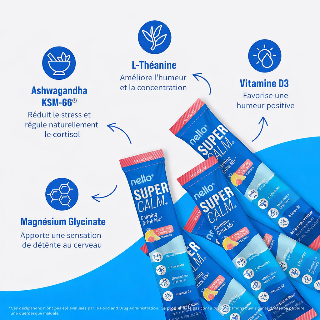 🇬🇦 SUPERCALM™ - Dites à Dieu au stress quotidien, ventre et visage gonflés