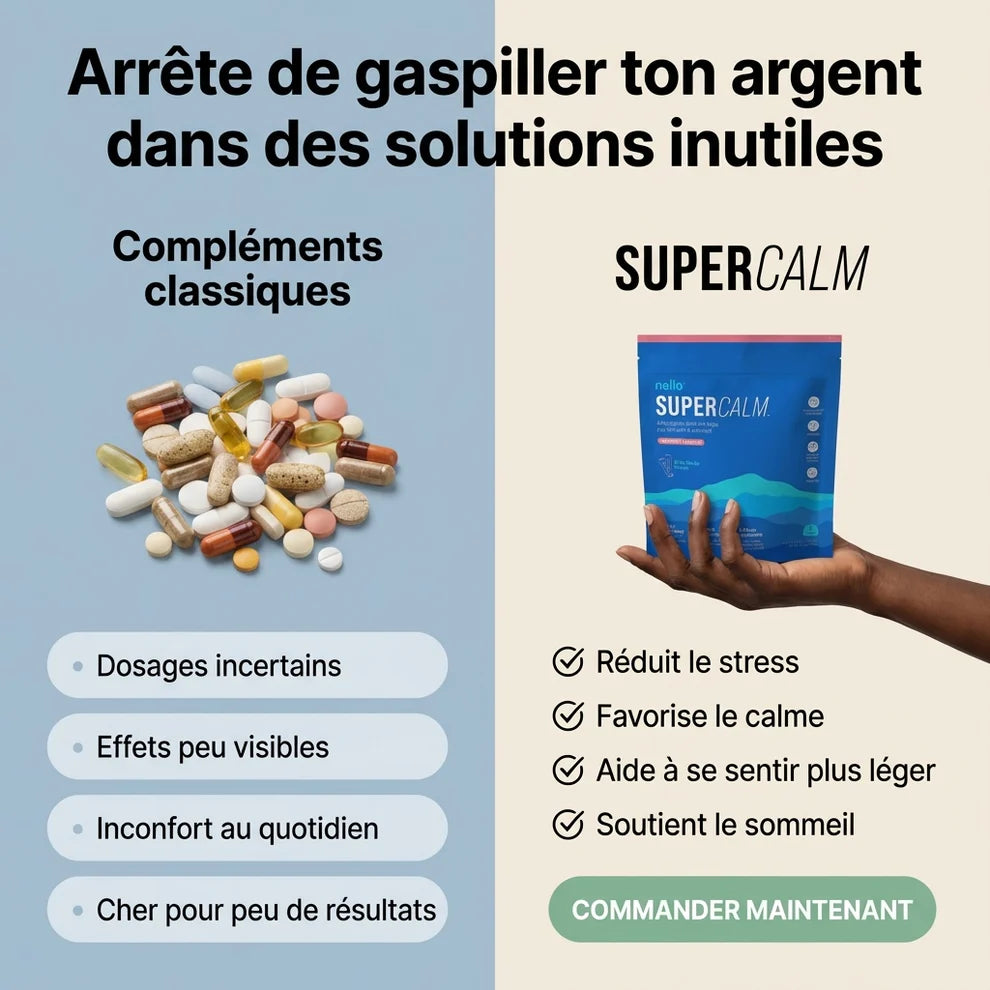 🇬🇦 SUPERCALM™ - Dites à Dieu au stress quotidien, ventre et visage gonflés