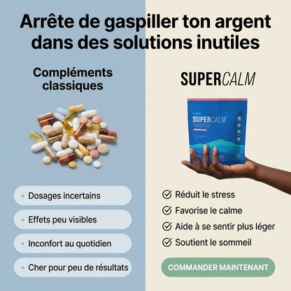 🇬🇦 SUPERCALM™ - Dites à Dieu au stress quotidien, ventre et visage gonflés